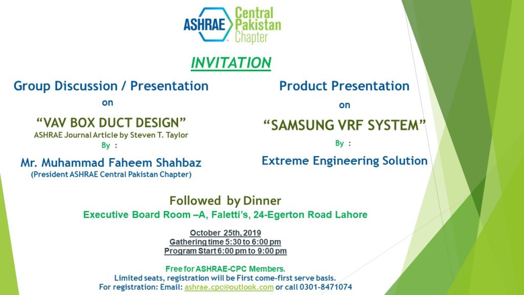 OCT-2019 Monthly Members Meeting and Technical Presentation